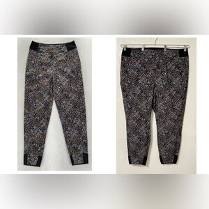 Athleta Plus Size Salutation Joggers Multicolor Patterned Pants Black Details